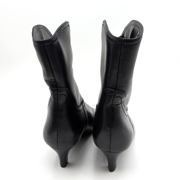 Nordstrom Atema Pull-On Kitten Heel Bootie Women's Black Size US6.5 EU37 - Picture 9 of 10